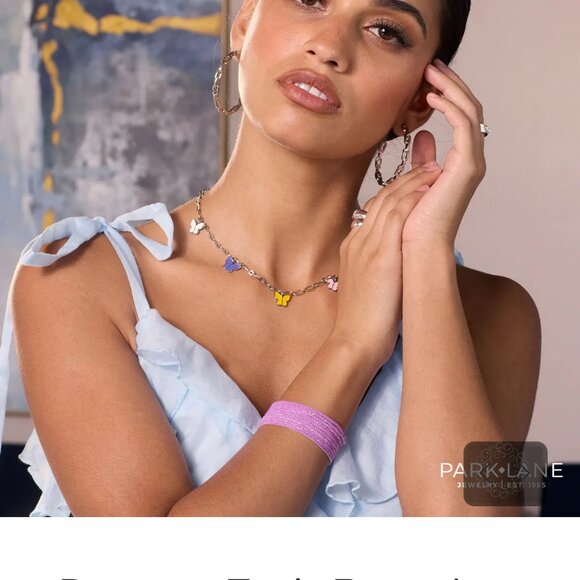 Park Lane Jewelry Dragon Fruit Bracelet purple stretchy bracelet set of 10 NEW! - Picture 3 of 4